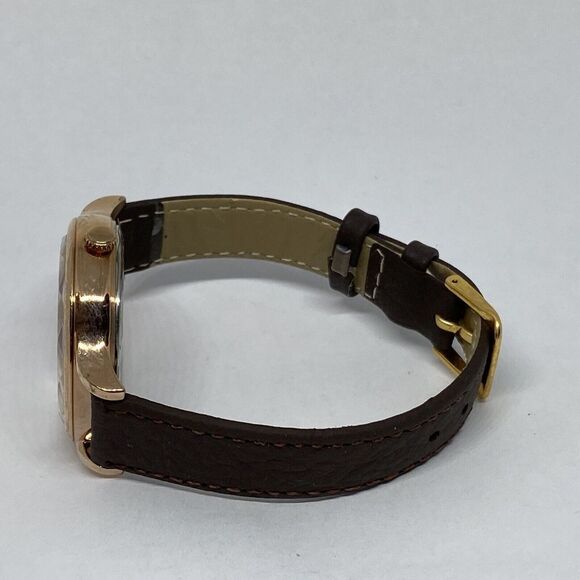 Fossil Laney BQ3392 Women's Brown Leather Analog Gold Dial Quartz Watch XR473 - Picture 9 of 12